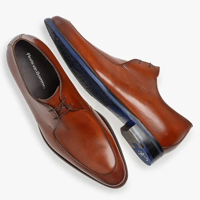 Floris Van Bommel Veterschoenen cognac