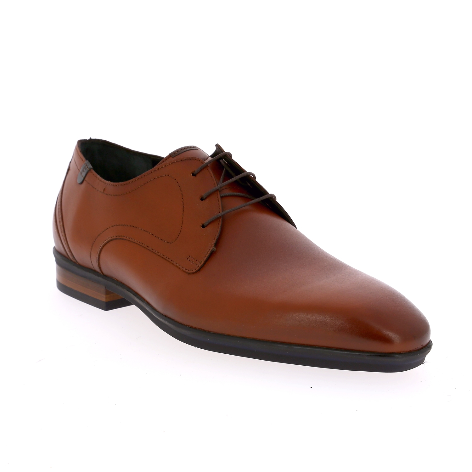 Zoom Floris Van Bommel veterschoenen cognac