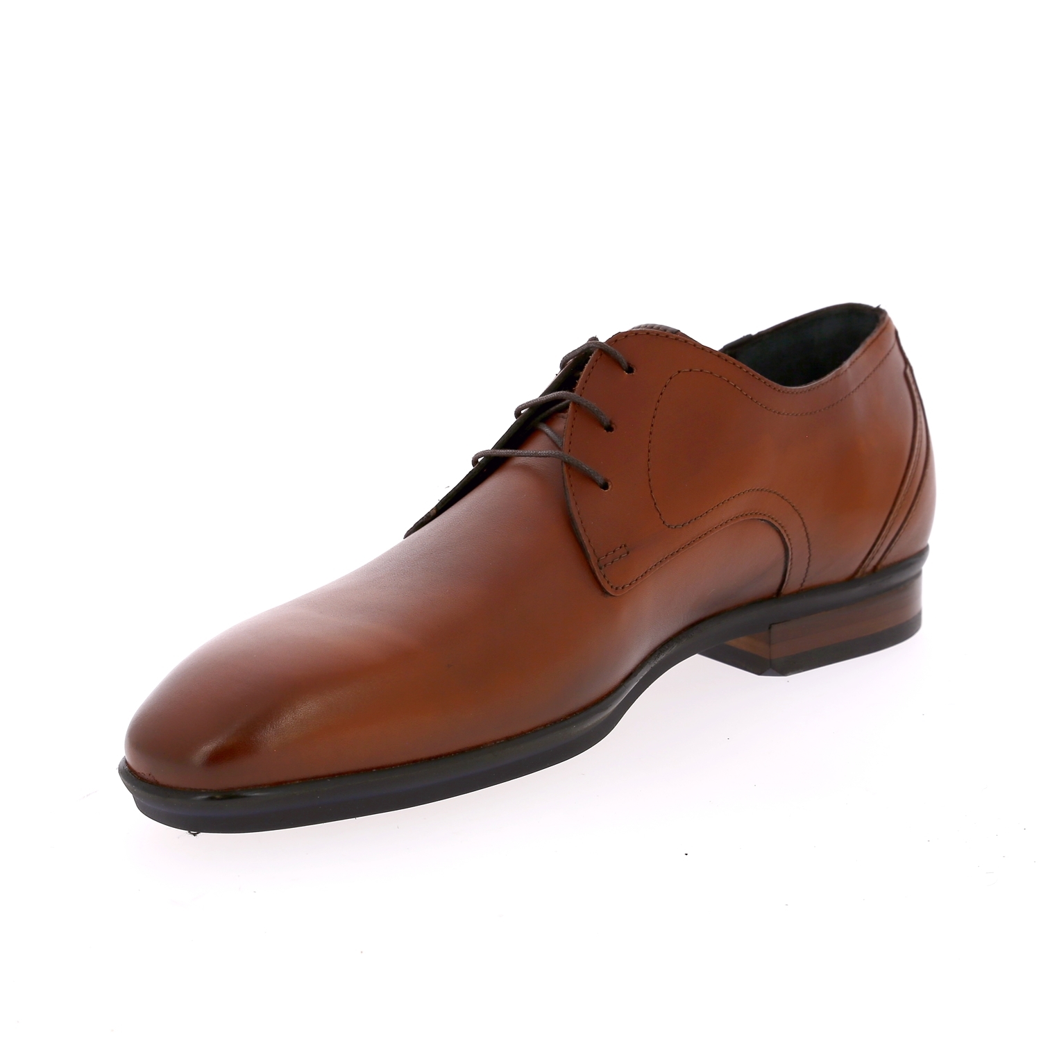 Zoom Floris Van Bommel veterschoenen cognac