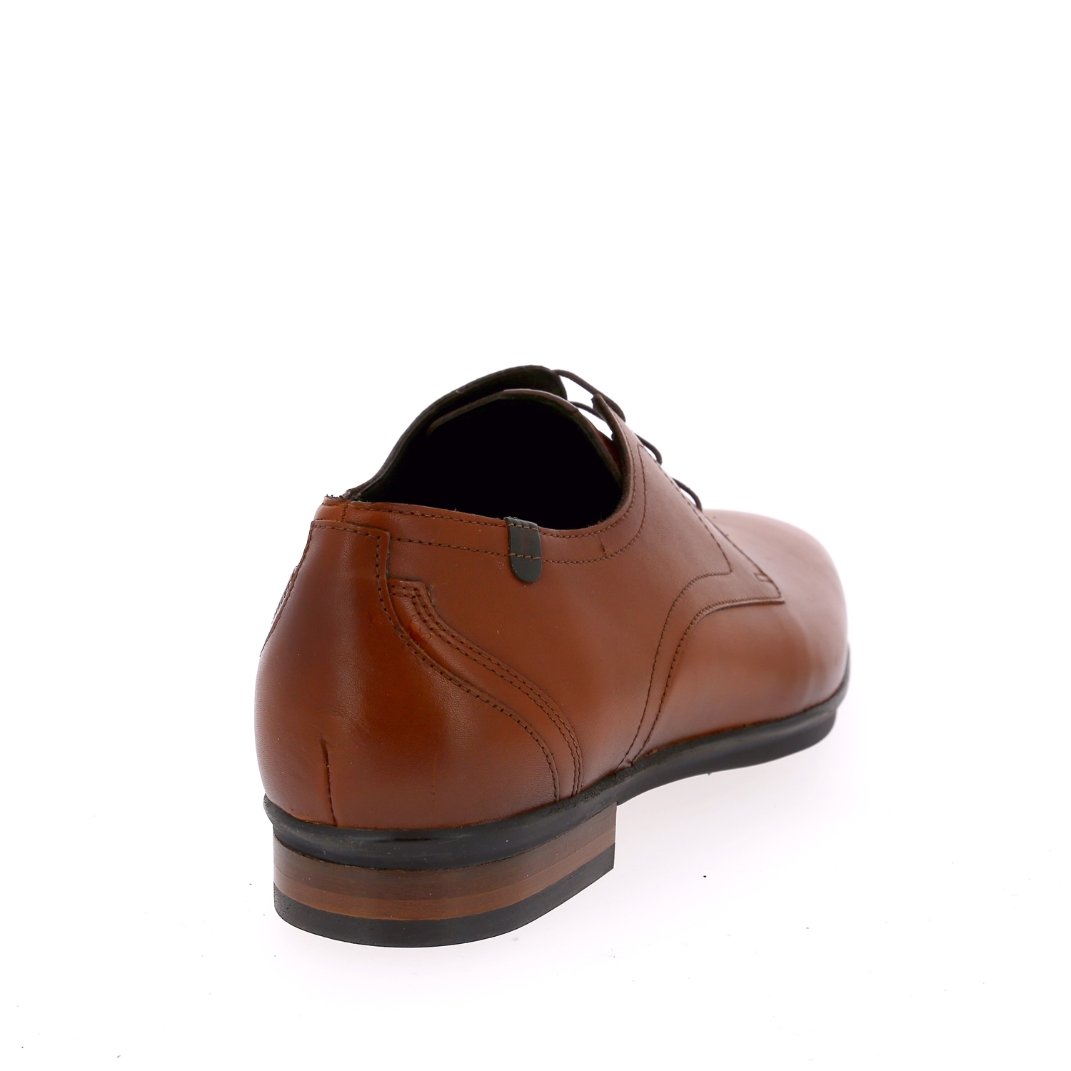 Zoom Floris Van Bommel veterschoenen cognac