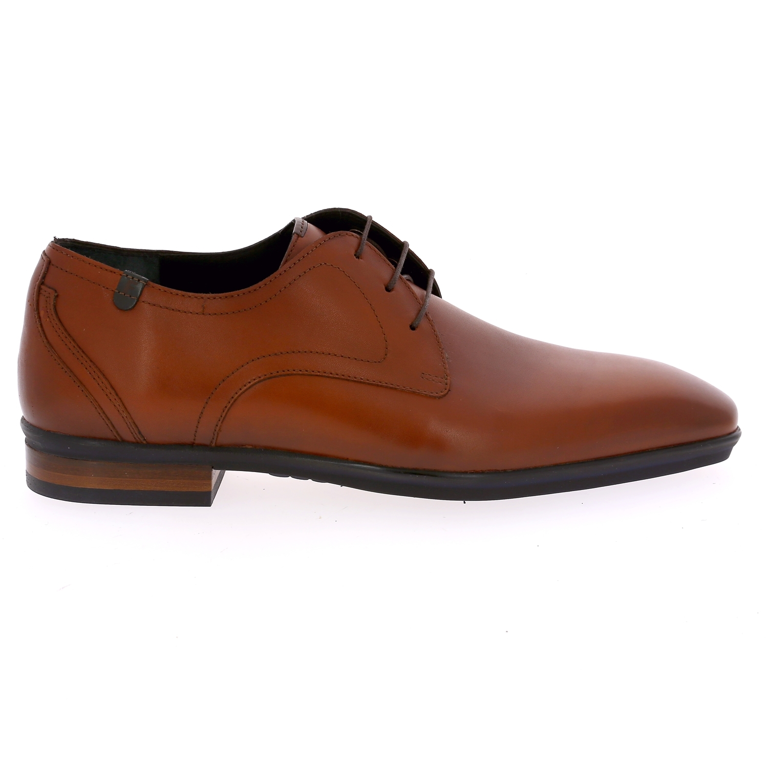 Zoom Floris Van Bommel veterschoenen cognac