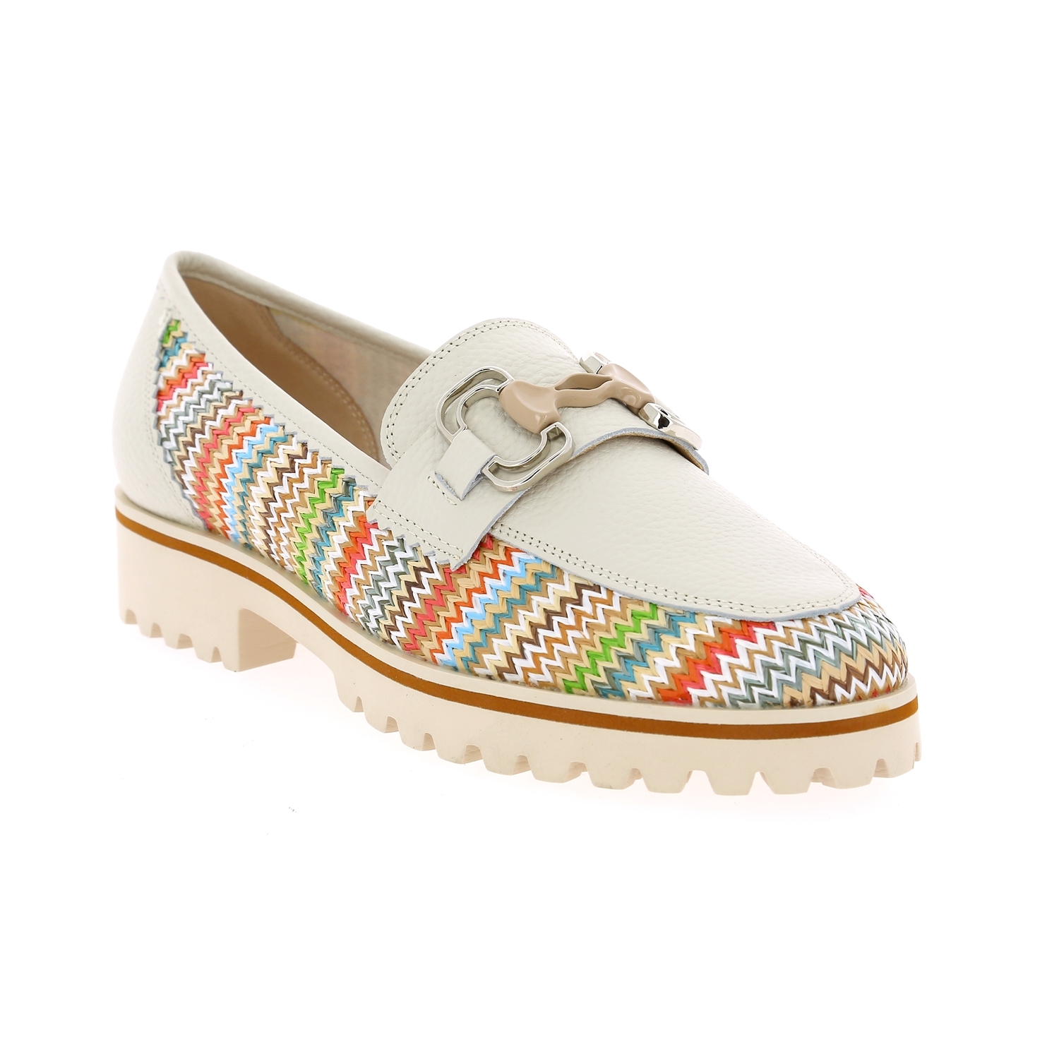 Zoom Gioia moccassins blanc