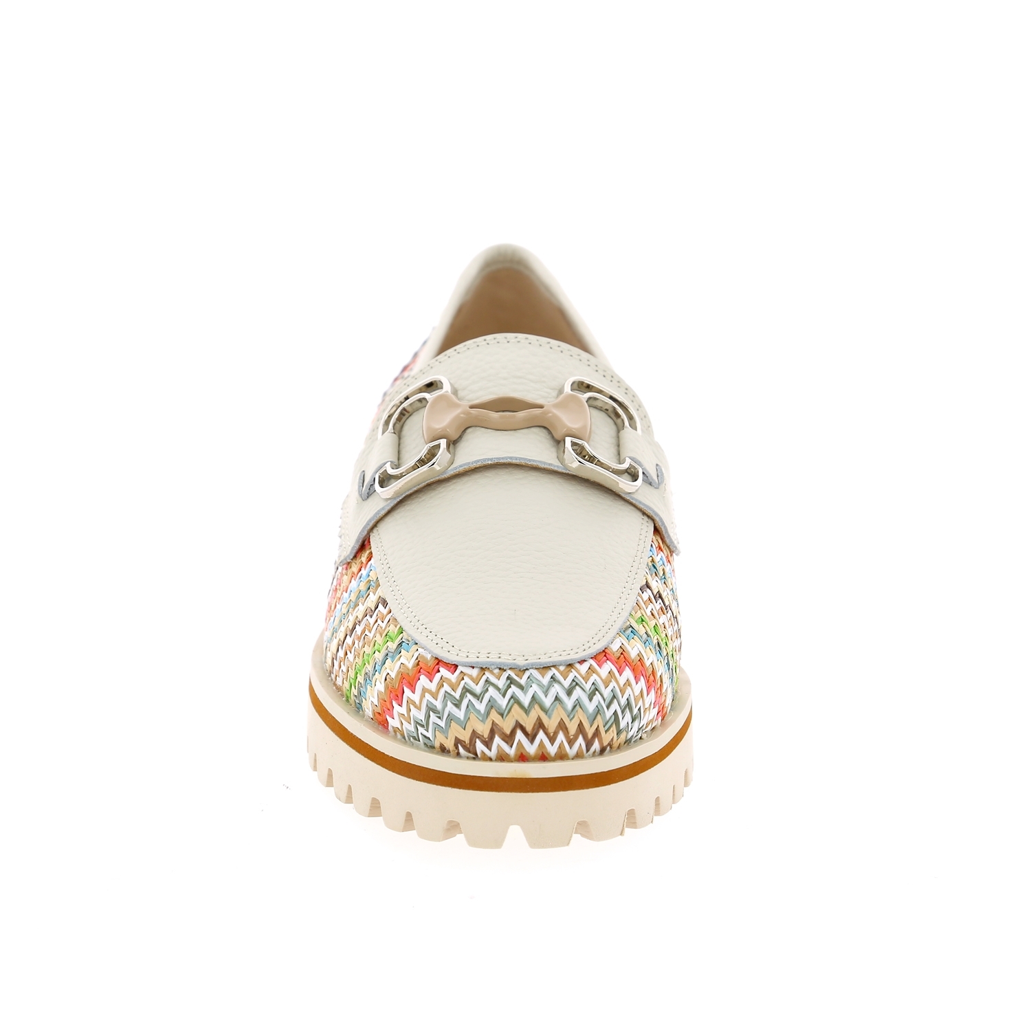 Zoom Gioia moccassins blanc