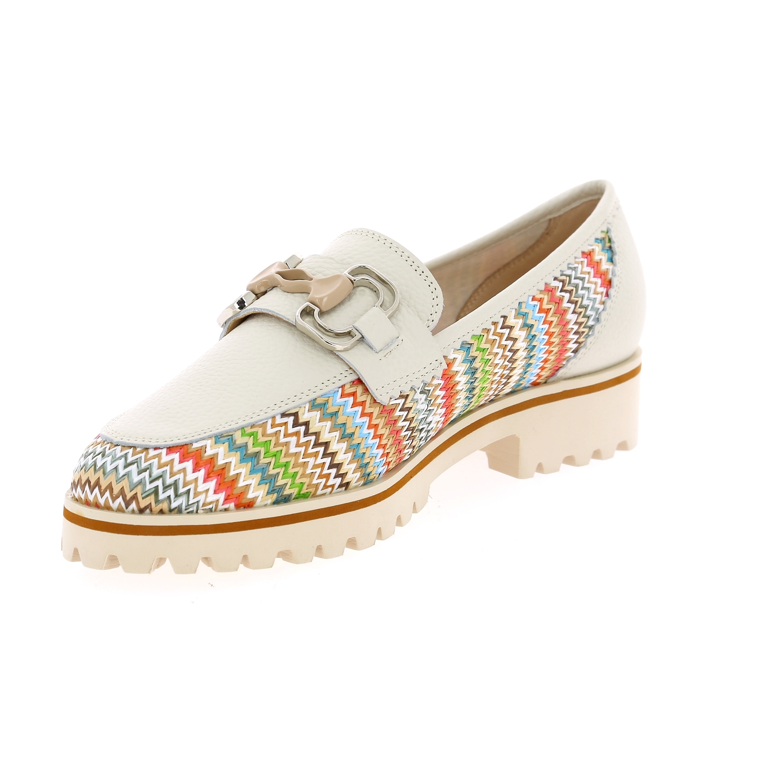 Zoom Gioia moccassins blanc