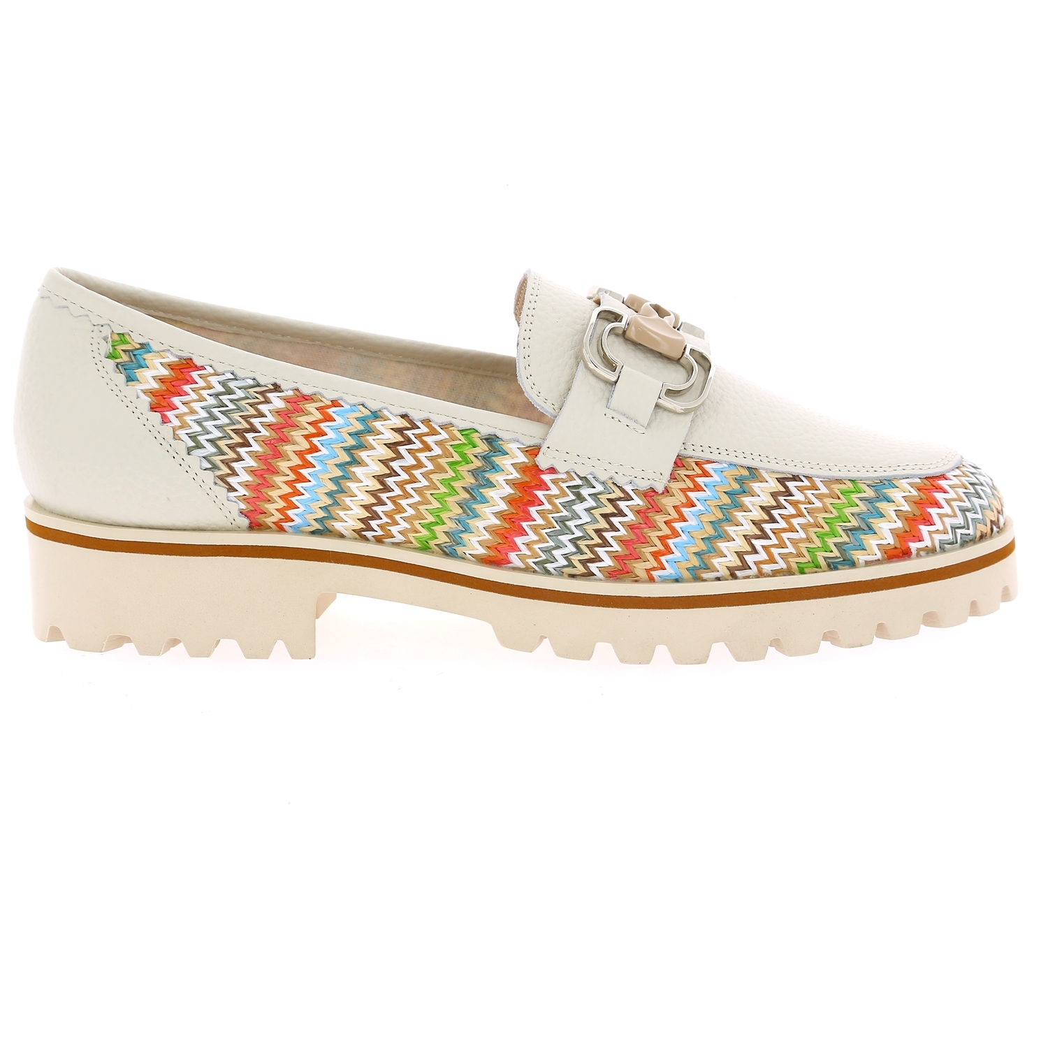 Zoom Gioia moccassins blanc