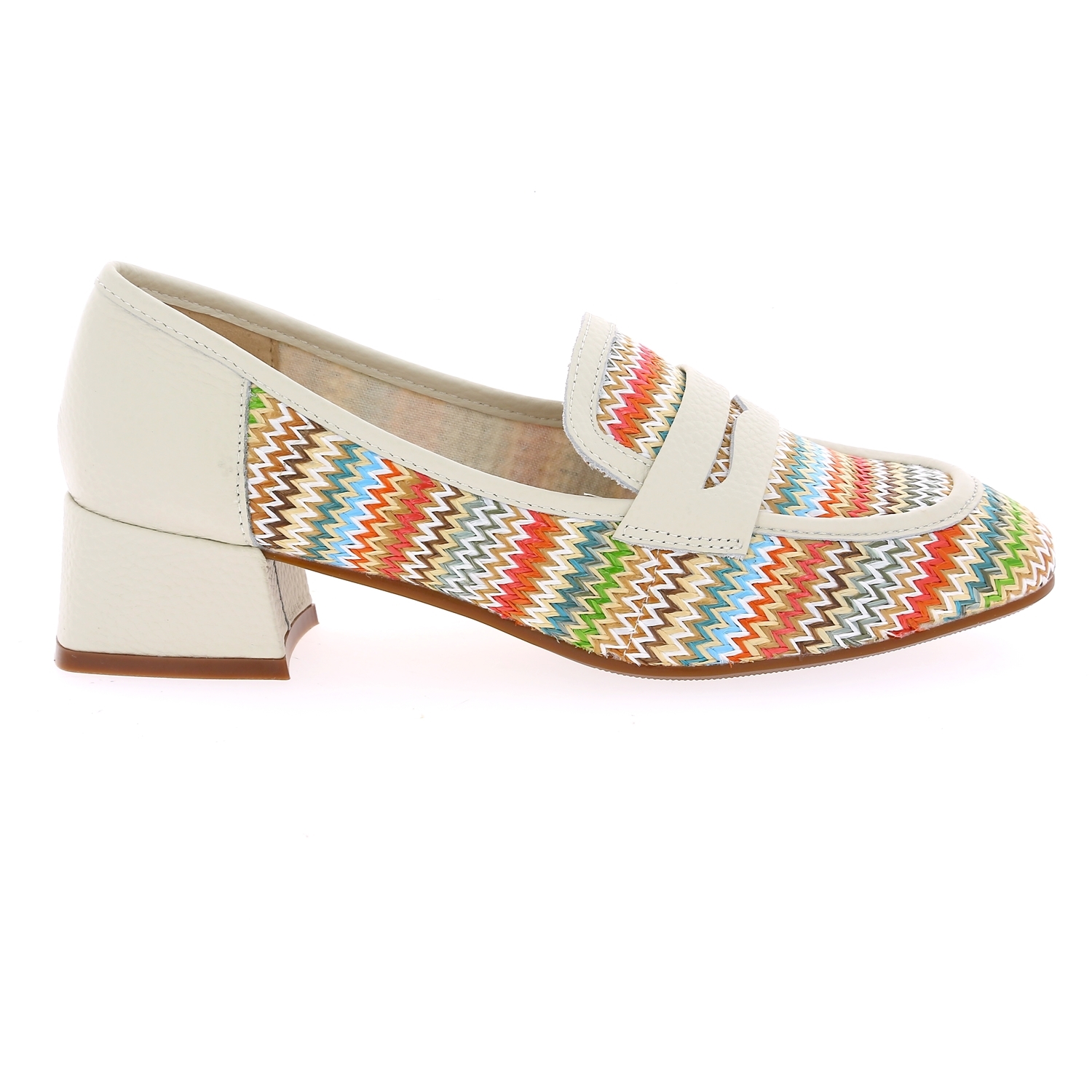 Zoom Gioia moccassins blanc