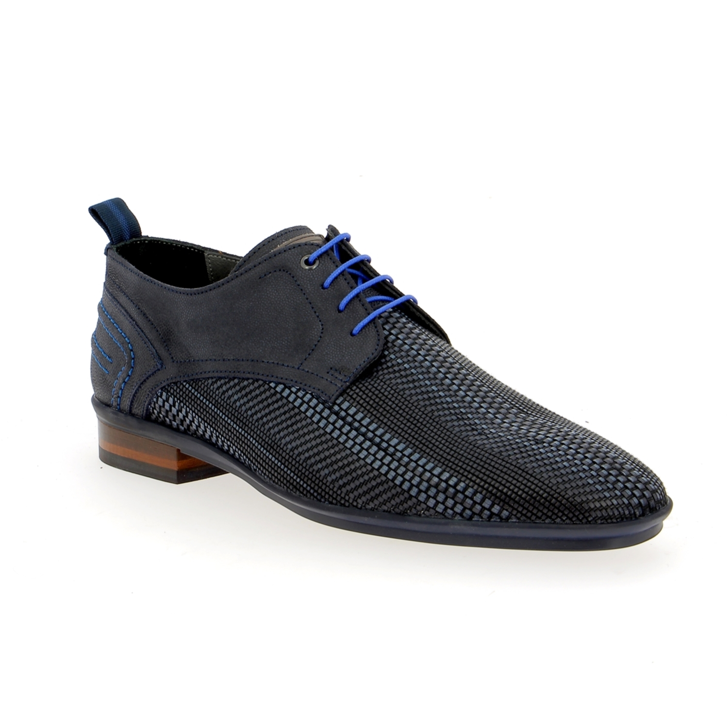 Zoom Floris Van Bommel veterschoenen blauw