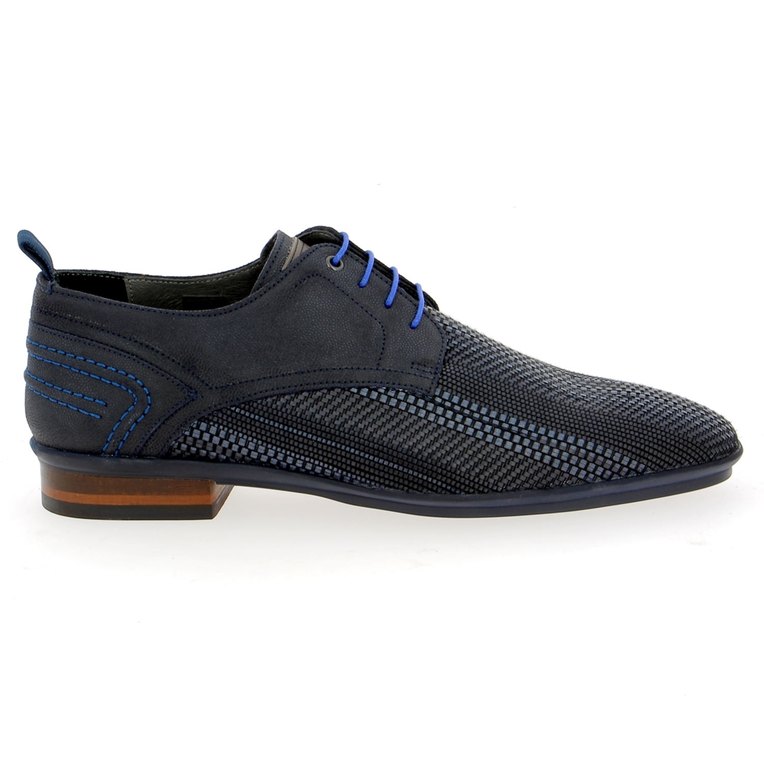 Zoom Floris Van Bommel veterschoenen blauw