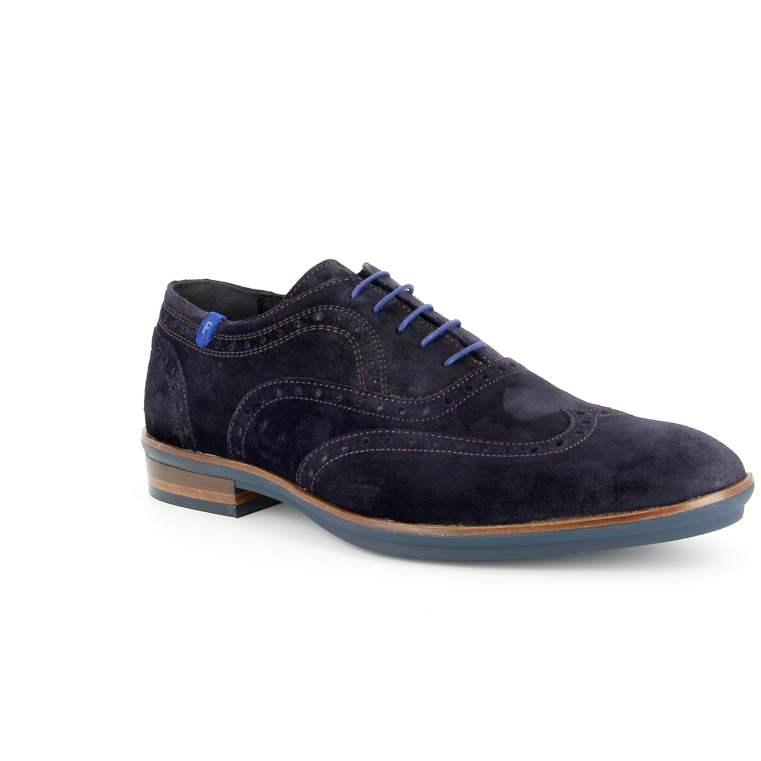 Zoom Floris Van Bommel veterschoenen blauw