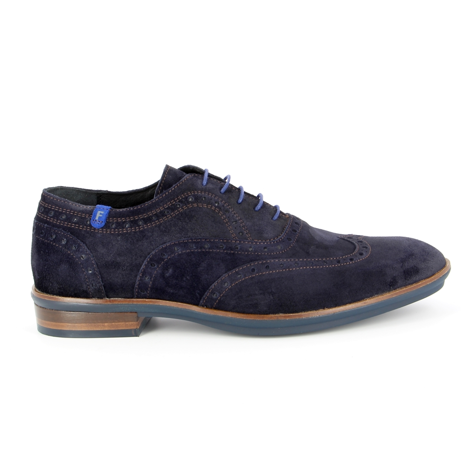 Zoom Floris Van Bommel veterschoenen blauw